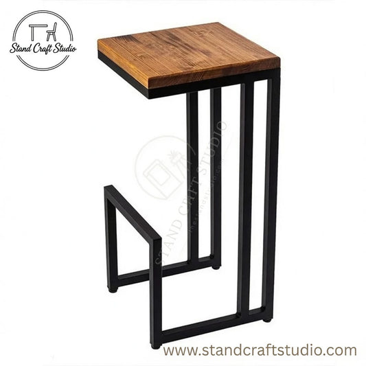 Loft Bar Stool with Solid Wood