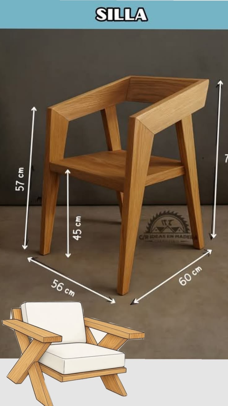 Julia” Minimalist Chair – Handcrafted Solid Wood Dining & Accent Chair – Modern Rattan Seatin