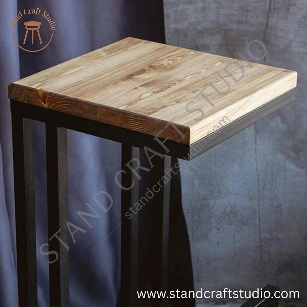 Loft Bar Stool with Solid Wood