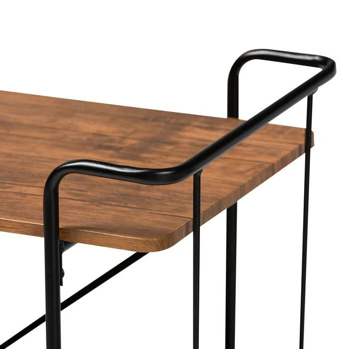 Modern Industrial Serving Cart with Wheels for Kitchen & Bar