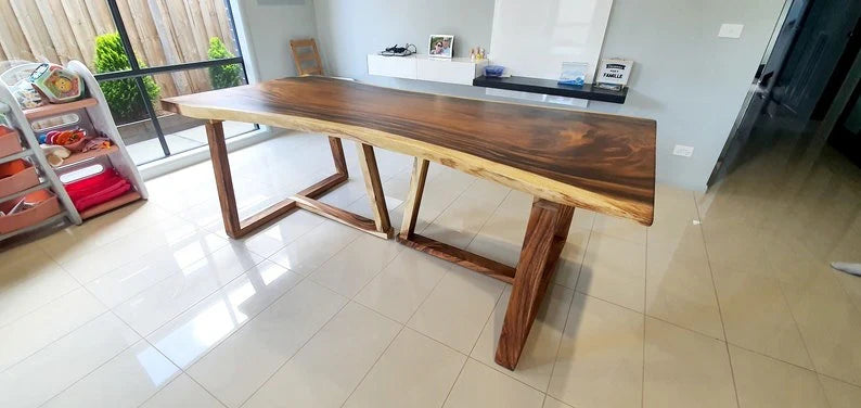 Custom Solid Sheesham Wood Live Edge Table
