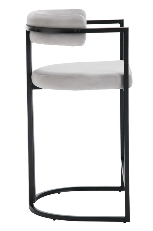 Industrial Style Metallic Frame Bar Chair