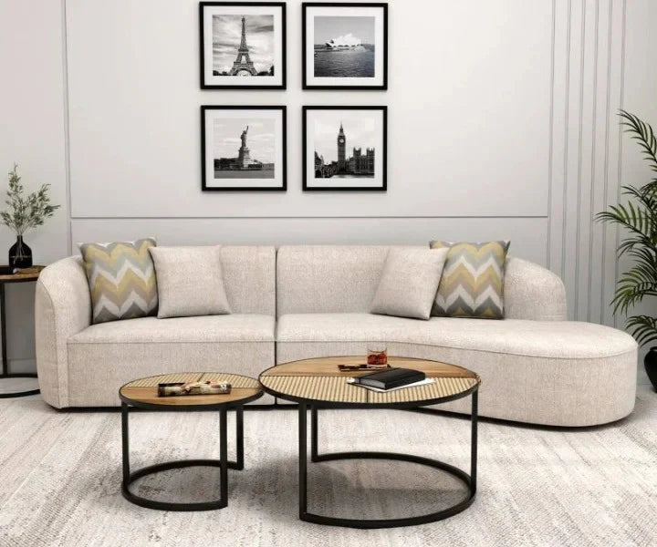 Modern Rattan Nesting Coffee Tables – Set of 2