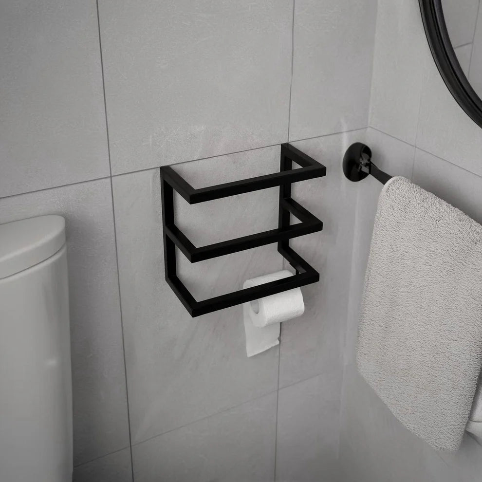 Metal Bathroom Shelf, Toilet Paper Holder Wall Mount