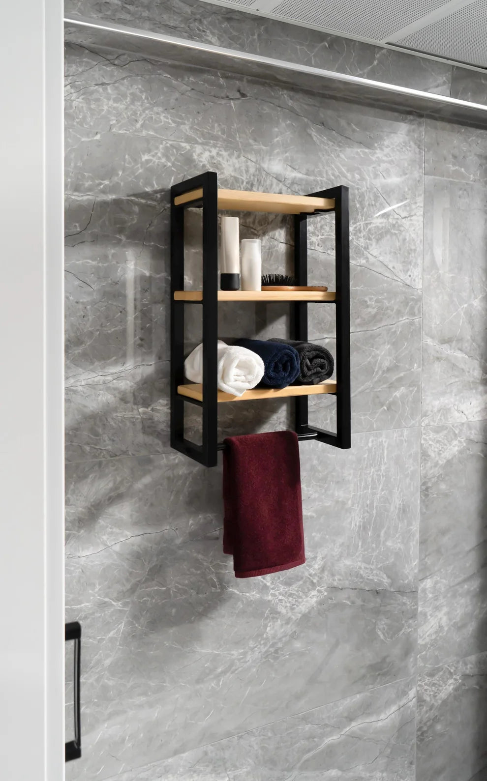 Bathroom Towel Holder With Drying Bar