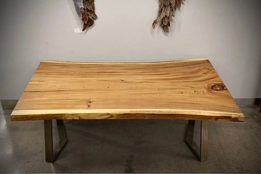 Custom Live Edge Sheesham Dining Table – | Handcrafted Rustic Dine Table for Home, Café & Modern Interiors