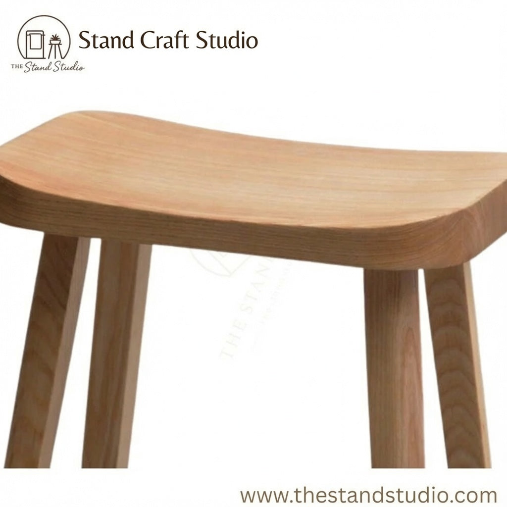 Minimalist Wooden Bar Stool for Kitchen & Bar